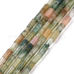 Природного индийского агата бисер нитей, колонка, 2x4~5 мм, отверстие : 0.9 мм, около 85 шт / нитка, 15.28'' (38.8 см)