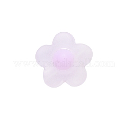 つや消し樹脂カボション  女性のためのネイルアートデコレーションアクセサリー  花  プラム  16.5x17x9.5mm  穴：2.5mm