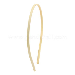 Eisen Haarband Zubehör, mit Tuch bedeckt, hellgelb, 152.5x2.5 mm, Innendurchmesser: 142x122 mm