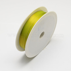 Fil de fer, jaune vert, 24 jauge, 0.5mm, environ 22.96 pied (7 m)/rouleau, 10 rouleaux / ensemble