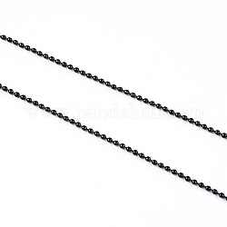 Eisenkugelkette, Einbrennlack, ungeschweißte, Schwarz, 2~2.5 mm