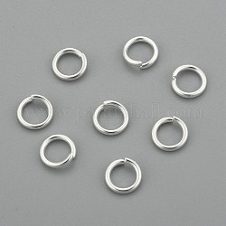Anneaux de jonction en 304 acier inoxydable, anneaux de jonction ouverts, couleur d'argent, 18 jauge, 6x1mm, diamètre intérieur: 4 mm