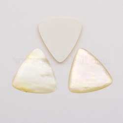 Natural Yellow Shell Triangle Cabochons, 18x17x1mm