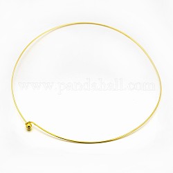 Messing bildende Halskette, starre Halsketten, golden, 140 mm