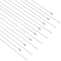 Nbeads 20 шт. 304 ожерелья из нержавеющей стали с цепочками для мужчин и женщин, цвет нержавеющей стали, 19.69 дюйм (500 мм)