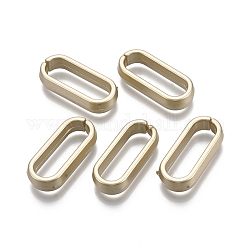 Spritzlackierte CCB-Kunststoff-Verbindungsringe, Quick-Link-Anschlüsse, für die Herstellung von Schmuckkabeln, Oval, golden, 29x13x6 mm, Innendurchmesser: 7.5x24 mm