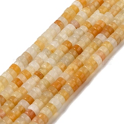 Topazio naturale perle di giada fili, perline Heishi, Rotondo piatto / disco, 4.5x2.5mm, Foro: 0.8 mm, circa 160pcs/filo, 15.7 pollice (40 cm)