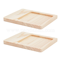 Porta note adesive in legno, porta blocco note, Burlywood, 12.6x10x1cm, diametro interno: 7.75x7.75 cm