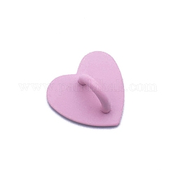 Handy-Herzhalter aus Zinklegierung, Fingergriffring Ständer, Perle rosa, 2.4 cm