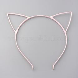 Accessori per capelli ferro gattino risultati fascia per capelli, con nastro in poliestere, orecchie di gatto, roso, 113~124mm