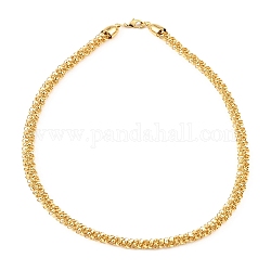 Collane a catena in ottone, collana twist minimalista, con aragosta artiglio chiusura, vero placcato oro 14k, 17-1/8 pollice (43.5 cm)