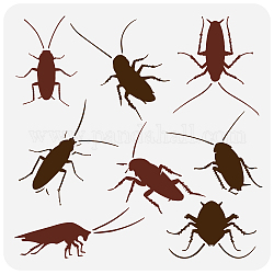 Animal de compagnie évider dessin peinture pochoirs, pour scrapbooking bricolage, album photo, motif d'insecte, 30x30 cm