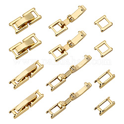 SUPERFINDINGS 20 Sets 2 Styles Brass Fold Over Clasps Necklace Bracelet Extenders Foldover Extension Clasp Long-Lasting Plated Jewelry Clasps for Jewelry Making Necklaces Bracelets DIY Crafts