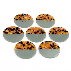 4-луночные кнопки из ацетата целлюлозы (смолы), плоско-круглые, вода, 45x3 мм, отверстие : 1.8 мм