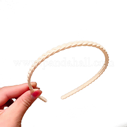 Harz geflochtene dünne Haarbänder, Kunststoff mit Zähnen Haarschmuck für Frauen, papayawhip, 120 mm
