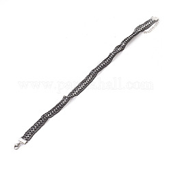 Collane del choker, con nastro in nylon con rifiniture in pizzo e 304 fermaglio a moschettone in acciaio inox, nero, 14.2 pollice (36 cm), 12x1.5mm