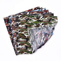 Camouflage Print Cotton Fabric, for Quilting Sewing Patchwork, Handmade DIY Craft Clothes, Mixed Color, 48x48cm, 7sheets/set