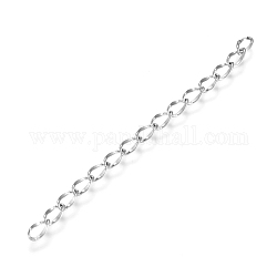304 prolunga per catena in acciaio inossidabile, catena del marciapiede scheggiata, colore acciaio inossidabile, 45~52mm, link: 4.5x2.5x0.5 mm