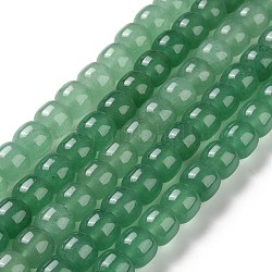Natürlichen grünen Aventurin Perlen Stränge, Fass, 10x9 mm, Bohrung: 1.2 mm, ca. 42 Stk. / Strang, 15'' (38.1 cm)