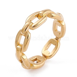 Revestimiento iónico (ip) 304 anillas de acero inoxidable, formas de cadena de cable, dorado, nosotros tamaño 7 (17.3 mm), 6mm