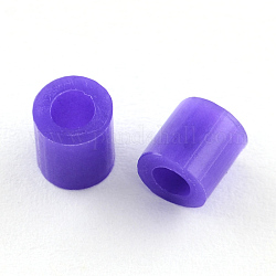 PE Fuse Beads, DIY Melty Beads, Tube, Mauve, 5x5mm, Hole: 3mm, about 8000pcs/500g