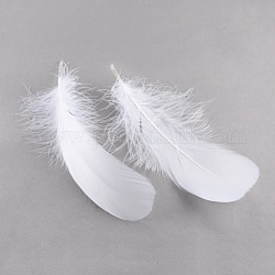 Accesorios de traje de pluma de ganso, teñido, blanco, 34~50x145~190mm