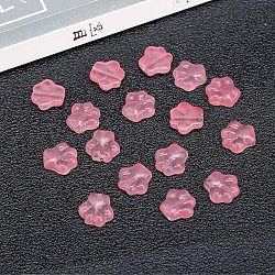 Manuell Murano Glas Perlen, Katzenkralle, neon rosa , 13.5x13.5x5 mm, Bohrung: 1 mm