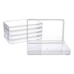 Caja de plástico, transparente, Rectángulo, Claro, 18.3x12x2.2 cm, tamaño interno: 17.9x11.7 cm
