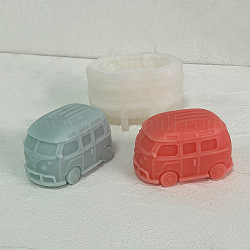 Stampi in silicone per candele per autobus, per la realizzazione di candele profumate, veicolo, 9x6.8x5.75cm, diametro interno: 6x3.5 cm