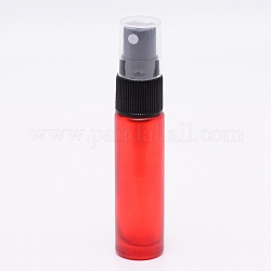 Botellas de spray de vidrio portátiles vacías, atomizador de niebla fina, con tapa antipolvo abs, botella recargable, rojo, 2x9.65 cm, capacidad: 10 ml
