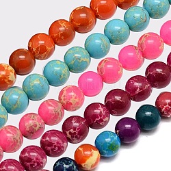 Round Natural Regalite Beads, Dyed, Mixed Color, 4mm, Hole: 1mm, about 95pcs/strand, 15.7inch