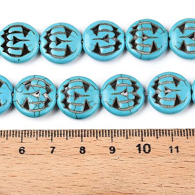 Синтетических нитей бирюзовые бусы UNKW-T001-A10-02-1