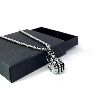 Ожерелья из нержавеющей стали с подвеской в виде черепа и скелета XG2067-1