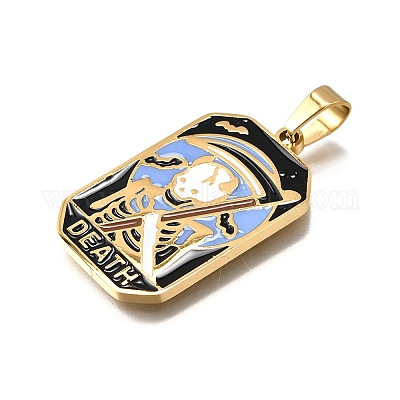 Эмалевые подвески из нержавеющей стали 304 таро STAS-M119-09T-G-1