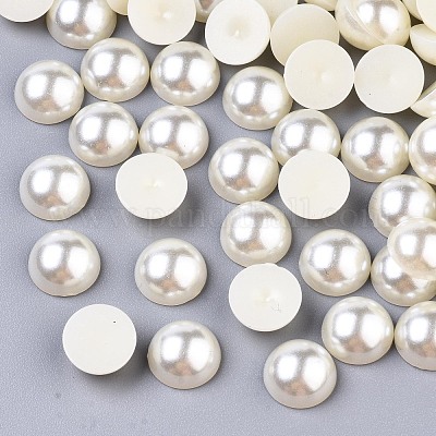 Абс пластмассовые имитационные жемчужные кабошоны&nbsp;SACR-S738-10mm-Z24-1