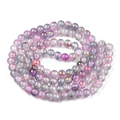 Выпечки окрашенные нити шарик хруст стекла DGLA-R053-05P-1