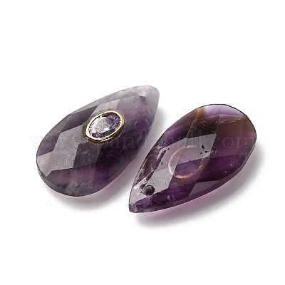 Подвески из натурального аметиста  G-P586-01G-07-1