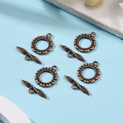 Застежки тоггл в тибетском стиле  RLF11359Y-NF-1