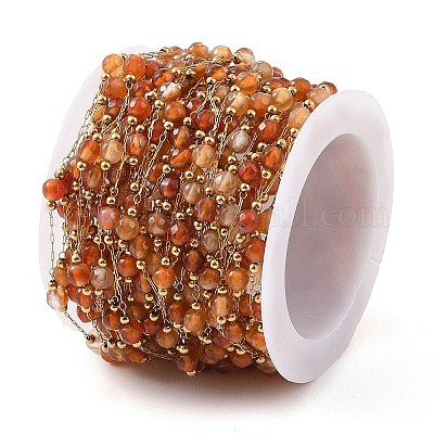 Цепи из натуральных агатовых звеньев CHS-C012-01G-1