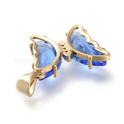 Латунные микропаве прозрачные подвески с фианитом ZIRC-P079-D01-05-1