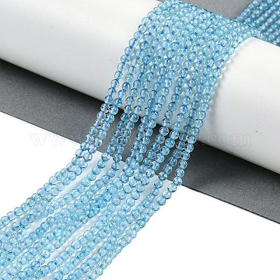 Натуральные бусы из голубого топаза нити&nbsp;G-P553-A01-01-1