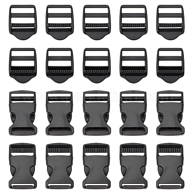Plastic Clasp Side Release Buckle Black 2 Inches Webbing Strap 