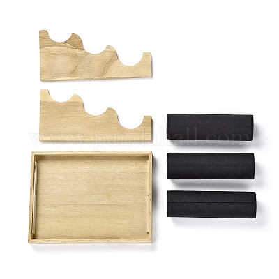 Браслет для ювелирных изделий из дерева с 3 слоем отображает подставки RDIS-K003-02A-1