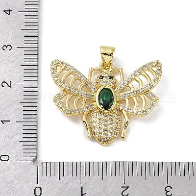 Латунные микро проложить кубического циркония подвески KK-K341-43G-1