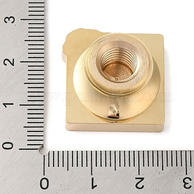 Геометрическая цветочная рамка из латуни AJEW-H149-01G-07-1