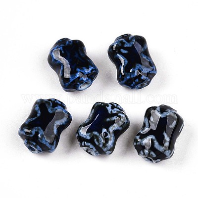 Фарфоровые бусины ручной работы PORC-L080-E07-1