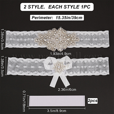 Кружевные эластичные подвязки невесты OCOR-WH0020-05-1