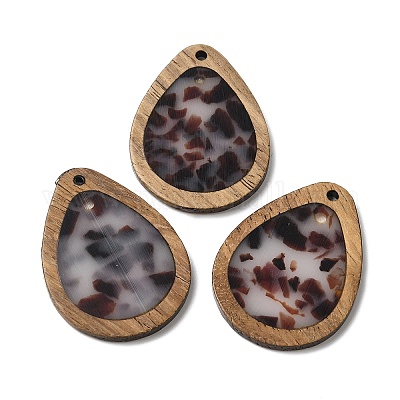 Кулон из дерева и смолы WOOD-H104-22-09-1