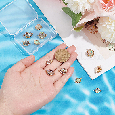 12 шт. 3 стиля подвески-соединители из натуральной ракушки пауа KK-BC0010-65-1