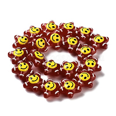 Lampwork бисера ручной работы X-LAMP-H065-04B-1